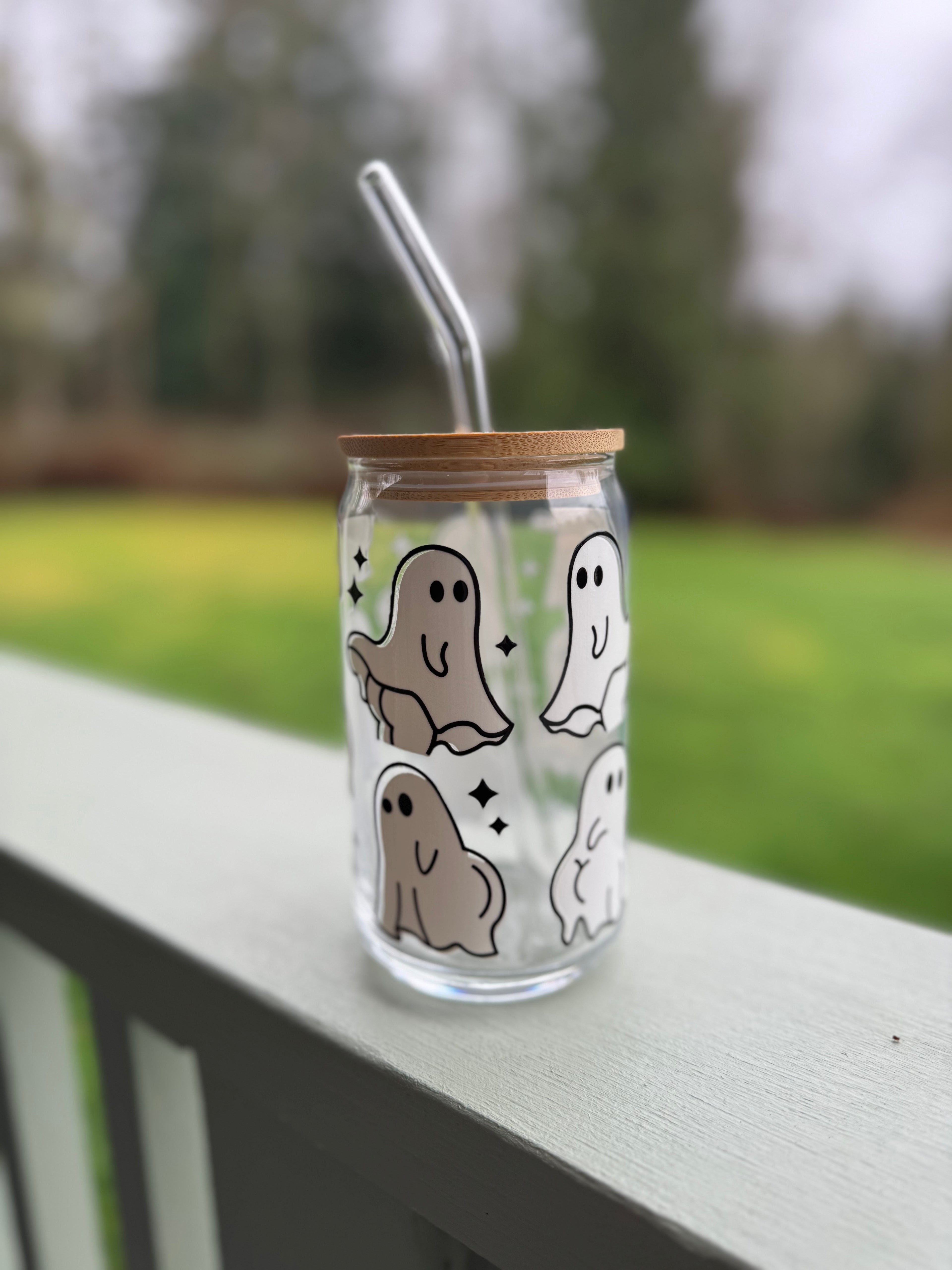 Booty-Ful Ghost Glass Tumbler